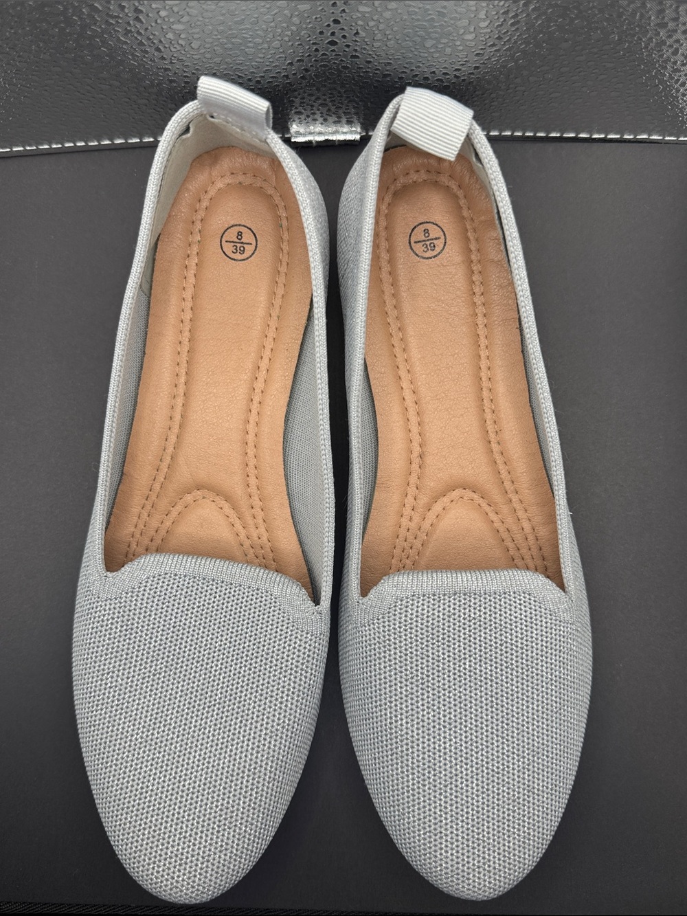 Women’s Light Gray Slip-On Ballet Flats